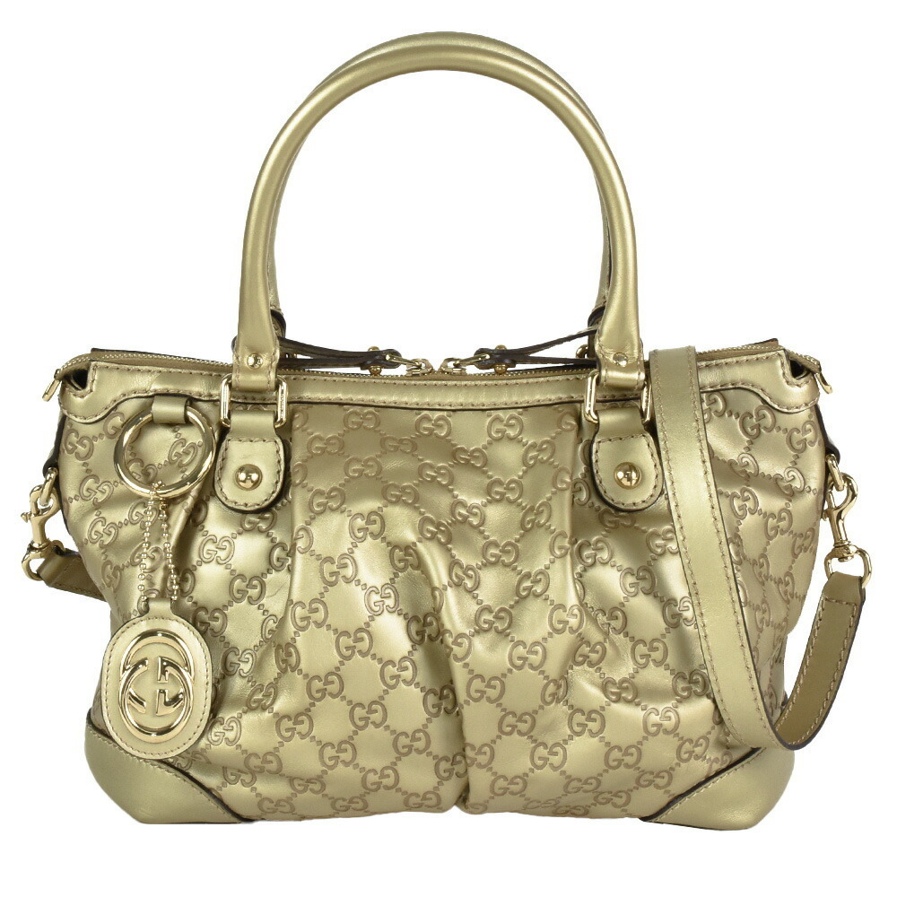 Gucci Gold Bag Sookie Metallic 2WAY Tote sima